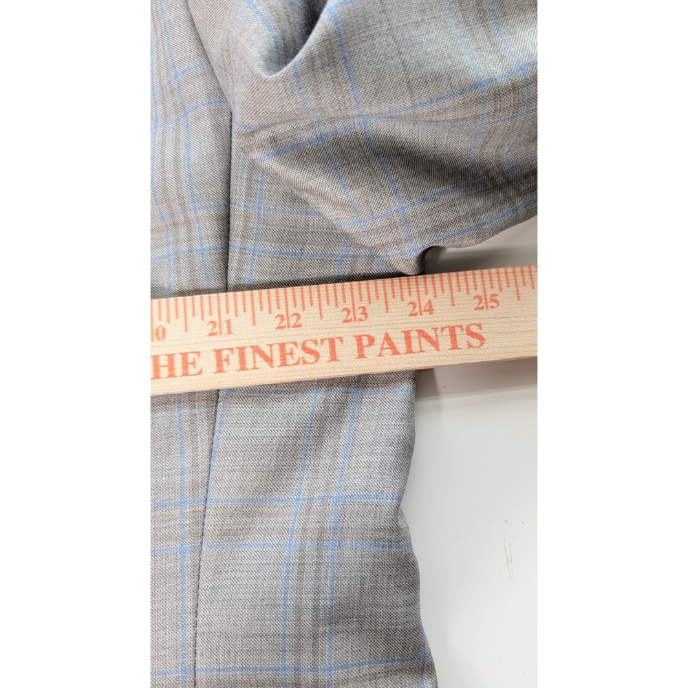 Blujacket Mens 48R Blue Plaid Regular Fit Reda Wool Blazer Sportcoat - Picture 9 of 10